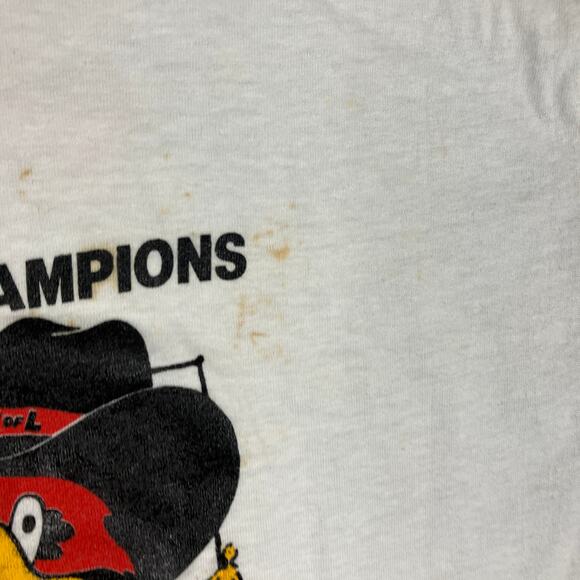 Screen Stars TShirt Mens XL White Red Ringer 1986 Louisville Cards Vintage - Picture 3 of 9